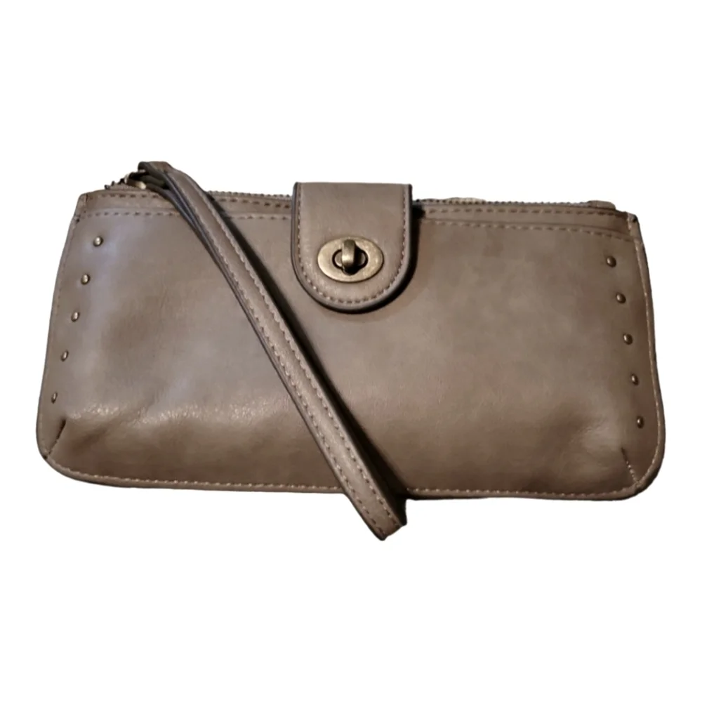 Maurices Taupe Studded Phone Case Wristlet